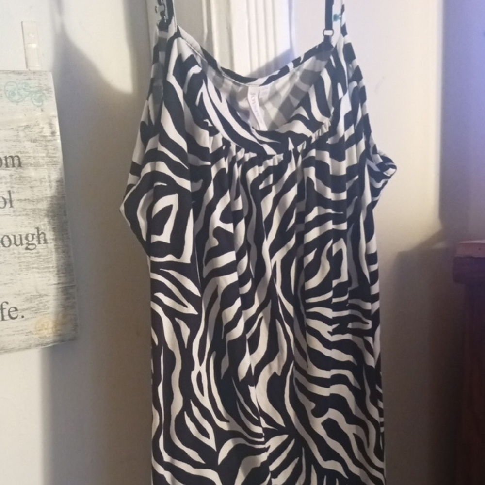 Black and White Zebra Print Dress Plus Size